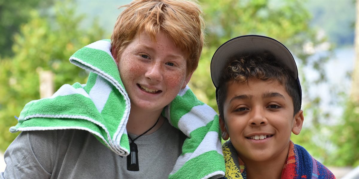 Smiling boys at Kabeyun