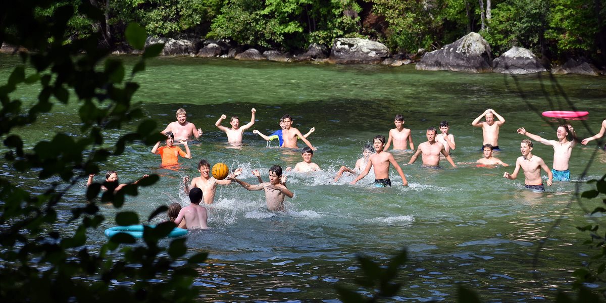 Swimming in Lake Winnipesaukee